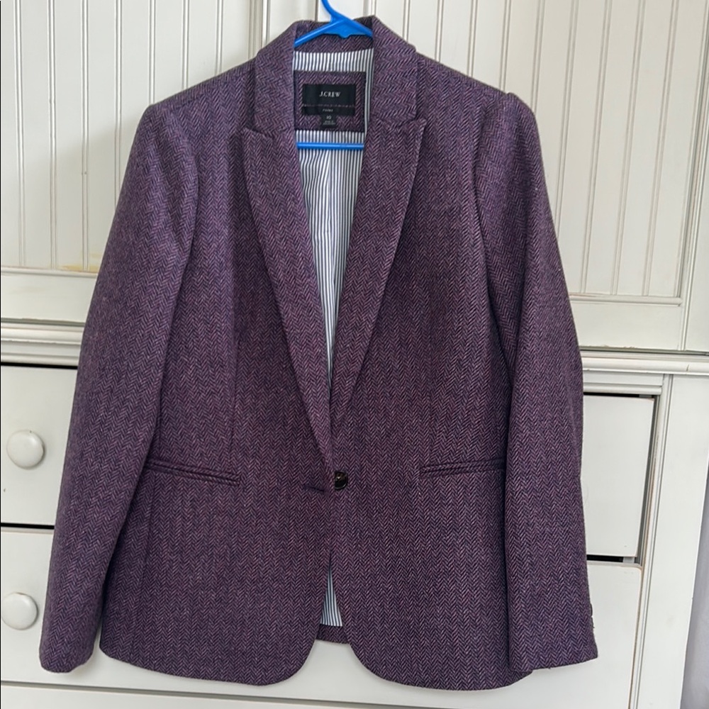 J. Crew Plum Textured Blazer